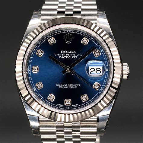 rolex blue silver datejust|Rolex Datejust blue for sale.